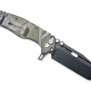 Wander Tactical - Godfather knife - Raw Finish & Green Micarta